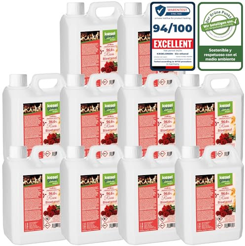 KieselGreen Bioethanolo 50 litri con Fragranza per Caminetto a Etanolo – Bio-etanolo profumato per Ambienti, molte Fragranze - Profumo per Caminetto a bioetanolo da Interno o da Tavolo R50