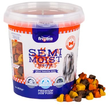Frigera Semi-Moist Soft Treats Mini Hearts Mix (3) 500g