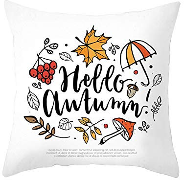 CEVAN Leinen Kissenbezüge Weiß Kissenhülle Nackenrolle Rot Braun Schwarz Kissenbezüge Für Gartenmöbel Kissenbezug Kinder Maple Leaf Regenschirm Kissenbezüge Sofa Dekor 45x45 cm