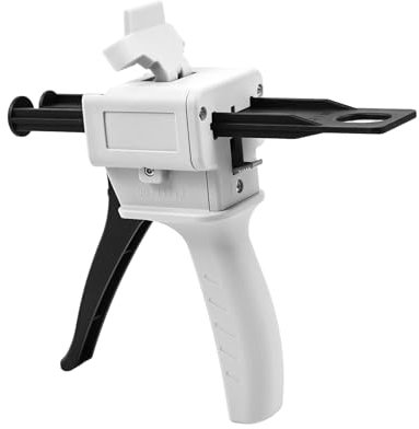 Pistola per Colla Epossidica 50 ml, pistola a cartuccia a pressione 1:1 e 2:1 per cartucce epossidiche, tubi AB e pistole per colla