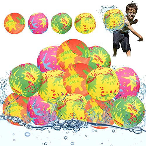 Vattenbollar 12 stycken, vattenbomber återanvändbara, vattenboll små, vattenbomber bollar, pool leksaker vattenballonger lämpliga för sommar utomhus strandfest