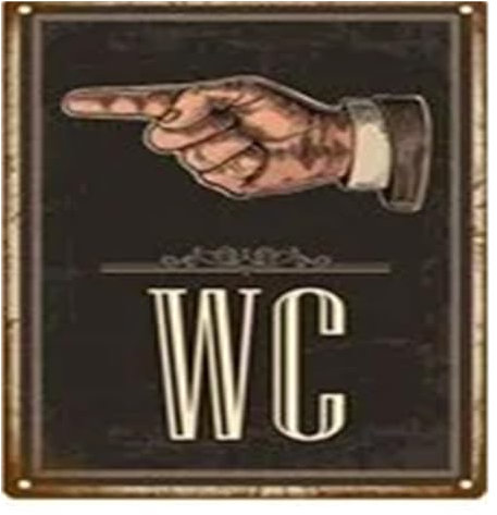 WJLYDM SeñAlizacióN De Aseos Hombre Señora Divertido WC Cartel de Metal Placa de Inodoro Placa de Lata KTV Bar Tienda Baño Decoración de Pared Mural Decoración del Hogar 8 X 12 Pulgadas(2)