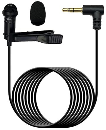 MICMXMO Lavalier Lapel Microfono per DJI Mic 2, compatibile con Rode Wireless GO II 2 Pro,Condensatore Omnidirezionale TRS da 3,5 mm Mic di Lapel per Youtube Live Stream Interviews Vlogs (1)