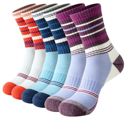 BISOUSOX Calzini Lana Merinos Donna Calze Termiche per I'escursionismo Inverno Outdoor CalziniTraspiranti per Trekking Montagna Regalo per le Donne Madri 3 Paia