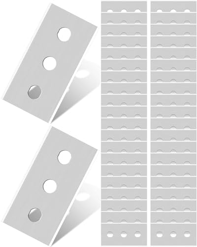 JUKOTA 50Piezas cuchillas de repuesto para raspador de vitrocerámica,Cuhilla para Rasquetas,Recambio para Rascador Multiusos,para Limpia Suelo,Horno,Placas de Inducción,Ventana