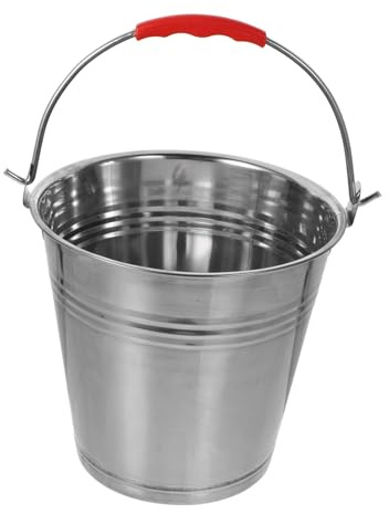 ELAYARD Cubo Metálico para Carbón y Cenizas Barbacoa, Tamaño Compacto 23x18x15 Cm, Resistente al Calor, para Chimeneas y Fogatas, Uso Multifuncional en Exteriores y Cocina