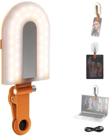 NEEWER GM66 Lumière Selfie à Pince pour Téléphone, 68 LED, Lampe Photo Bicolore Compatible iPhone avec CRI97+, 2000mAh pour TikTok,Vlogs,Streaming,Ordinateur Portable,Webcam,Visioconférence,Maquillage