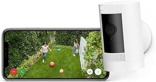 Ring Outdoor Camera Battery (New Model Stick Up Cam) | HD wireless outdoor Security Camera 1080p Video, Wifi, Works with Alexa | alternative to CCTV system White