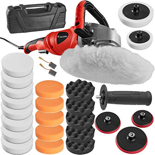 TecTake Máquina de pulir pulidora limpieza profesional 0-3000 1400 vatios + accesorios set