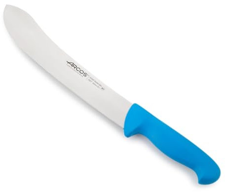 Arcos Coltello da Macellaio in Acciaio Inossidabile Nitrum – Coltello da Cucina Professionale per Tagliare Carne, Pesce e Verdure – Manico Ergonomico in Poliossimetilene, Serie 2900, Colore Blu