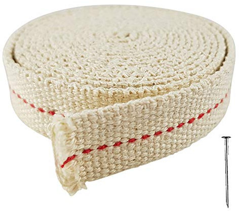 CZ Store Lampendocht |2 M X20 MM Baumwollrolle für Petroleumlampe, Öllampe, Gartenfackel, Laterne - Brennt langsam & sauber ab, mit warmem rötlichem Glühen