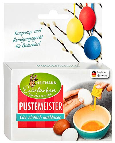 Heitmann Puste-Meister - schnell & hygienisch - Auspump- und Reinigungsgerät - Bohren, Pumpen, Spülen - für ausgeblasene Eier
