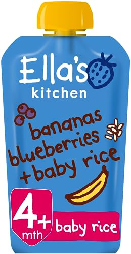 EllaS Kitchen Banana Apple + Blueberry Baby Rice From 4 Months 120g