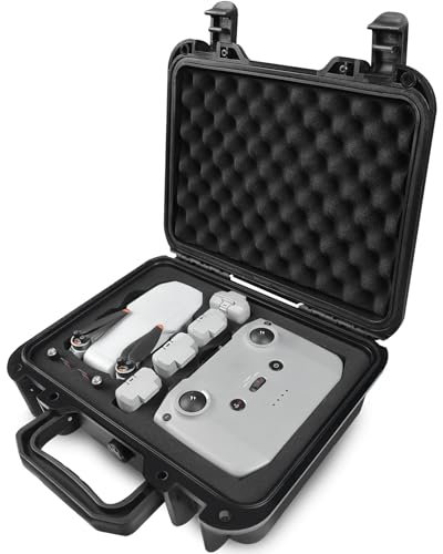 LEKUFEE Kompakte Tragbare wasserdichte Tragetasche Koffer für DJI mini 4K/DJI Mini 2 SE Drohne und DJI Mini 2 Zubehör (Nur Koffer) (schwarz)