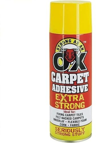 Multi Purpose Spray/Carpet/Contact/Heavy Duty Adhesive Spray for Carpet Vinyl Cardboard foil Card Paper Leather Craft Fabric & Man More (Carpet Adhesive)