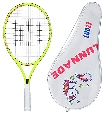 LUNNADE Tennis Racket for Kids Junior, 19/21/23/25 Inch Youth Tennis Racquet with Cover, Suitable for Beginner Boys and Girls Age 3-12