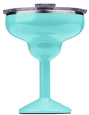 ORCA Rita | Temperature Insulated, Stainless Steel Margarita Glass, Lidded Tumbler for Cocktails, Wine & Cold Drinks — Seafoam