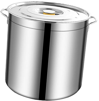 JISADER Pentola in Acciaio Inossidabile con Coperchio, pentola Grande per zuppa bollente, pentola per conservare per Hotel, attività Commerciali, 10L