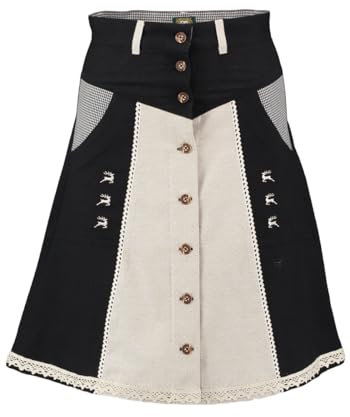 OS Trachten Trachtenrock mit 2 Seitentaschen Vauros, Größe:54, Farbe:Natur
