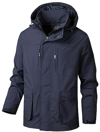 Winterjacke - 3xl Winterjacke Männer Arbeitsjacke Jacke Ohne Kapuze 4xl Skijacke Thermojacke Winterjacke Herren Security,Blau,XXL