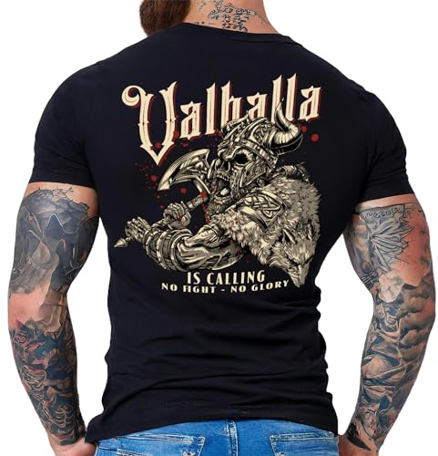 Maglietta da uomo per fan vichinghi nordmann celtico: Walhalla is Calling, 5XL