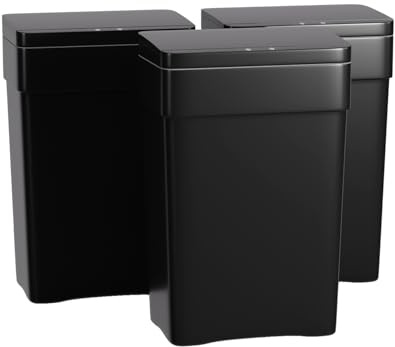 PayLessHere | 13 Gallon Plastic Trash Can with Lid | Black