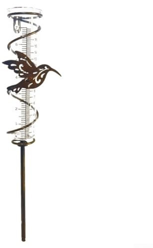 Encantador colibrí césped pluviómetro solución eficaz para el control de agua en jardines