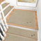 BEQHAUSE Treppeneckmatten Stufenmatten Innen rutschfest, Maschinenwaschbare Treppenteppich für Kinder, Älteste und Haustiere, 100% Polyester TPE -Rücken, 76X76cm, Beige