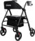 Déambulateur pliable et léger avec assise : Déambulateur pour personnes âgées Déambulateur pliable - Déambulateur pour appartement - Déambulateur de voyage (Noir)