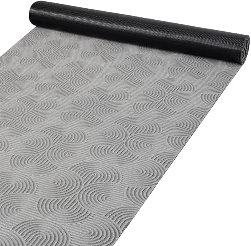 ANRO Läufer Flur Teppich Läufer Küchenteppich Küchenläufer Velours rutschfest waschbar für Küche, Flur, Schlafzimmer Deko Velora 67x140 cm Grau