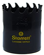 Starrett Tungsten Carbide Tipped Hole Saw - CT158 Deep Cut Holesaw Cutter - For Wood Suspended Flooring Reinforced Concrete & Fibreglass - 41MM