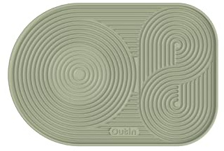 OutIn Silikon Kaffeematte – Design Abtropfmatte & Unterlage für Espresso-Zubehör, Nano Tragbare Espressomaschine & Waage – Faltbar, Rutschfest, Hitzebeständig – 25×17 cm (Grün)