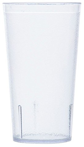 G.E.T. Unbreakable Stackable Restaurant Plastic Tumbler/Cup (Set of 12) 16 Ounce Clear | for Restaurants and Home, Dishwasher Safe, BPA Free