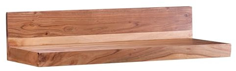WOHNLING Mur étagère en Bois Massif Acacia étagère en Bois Style campagnard 80 cm Wall-étagère en Bois véritable Panneau Mural Produit Naturel