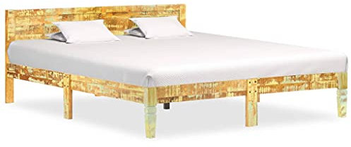 vidaXL Massivholzbett Altholz 180x200 cm