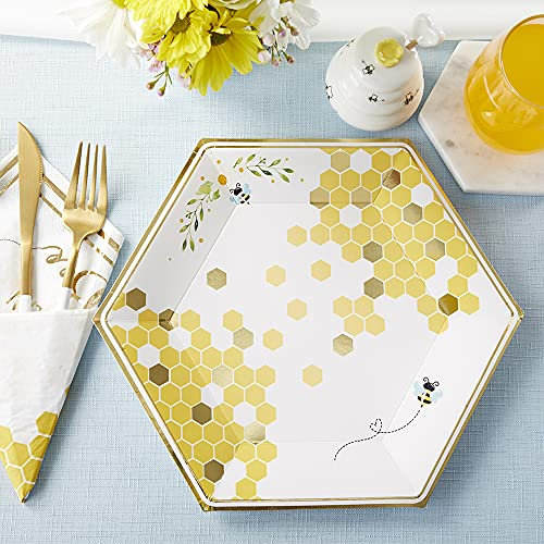 Kate Aspen 28556NA Sweet as Can Bee Baby Shower, Papier, 22,9 cm große Teller
