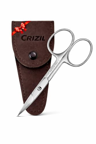 CRIZIL Juego de tijeras para uñas y cutículas: cuchillas curvas afiladas de acero inoxidable para manicura y pedicura precisa, perfectas para mujeres y hombres, hogar o profesional (tijeras de uñas)