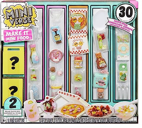 MGA's Miniverse - Make It Mini-Food-Multipack — DIY-Spielset mit UV-Licht, nachgebildeten Lebensmittelzutaten und Harzspielzeug — nicht essbar — geeignet für Kinder ab 8 Jahren