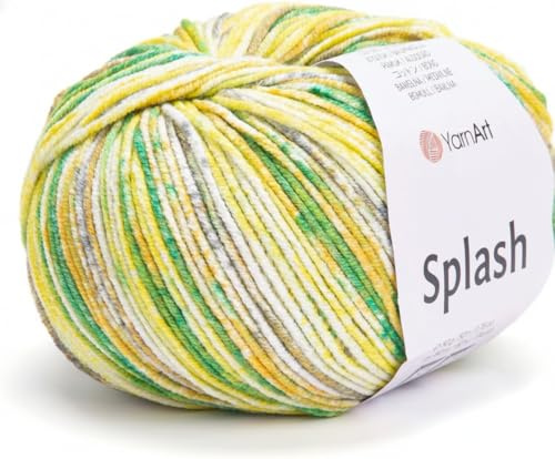 YarnArt Jeans Splash - Brokig sportgarn 55 % bomull 45 % akryl 1 hud/boll 50 g 174 yds bomullsgarn stickningsgarn mjukt garn amigurumi bomullsgarn (948)