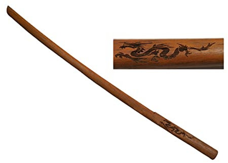 Martial Arts Deluxe Elite Erwachsene Holzdrache Bokken – Rote Eiche Klasse A – 101,6 cm