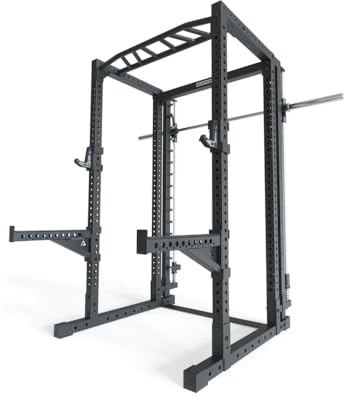 ATLETICA R7-Reeve Power Rack | Storlek:220 cm | Power Rack med Smith Machine | Kompakt Basrack för Grundövningar | Calisthenics | Knäböj | Bänkpress | Axelpress | Rodd