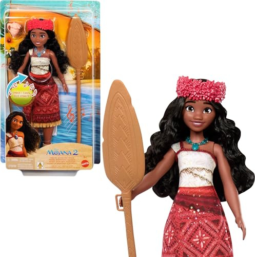 Mattel Disney Moana 2 Singing Adventure Moana Doll with Signature Outfit & Accessories, Sings “We’re Back” in English, JBT37