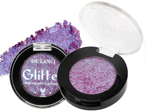 Ombretto viola camaleonte metallizzato, effetto eyemazing, intensivo cambiamento di colore multicromo luccicante ombretto glitter, ombretto elettrico viola duo cromo camaleonte, 6C