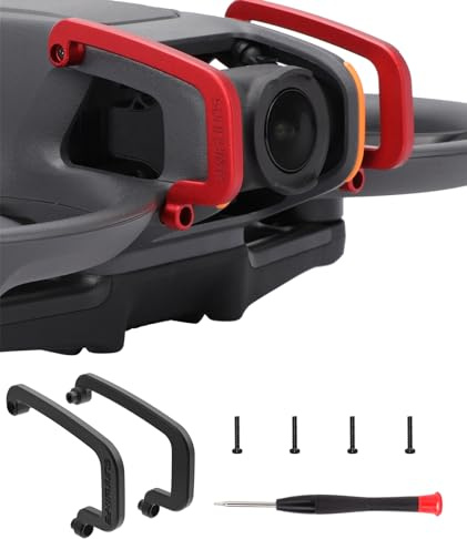 Hesupy Gimbal stötskydd för DJI Avata 2, linssäkerhetsstötfångare PTZ skyddsstång, aluminiumlegering anti-kollision kameraskydd för Avata 2 FPV drönare tillbehör (svart)