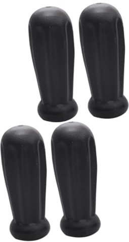 KOMBIUDA 2 Paar Tischfußballgriff Fußballtischgriff Tischfußballzubehör Griffe Für Tischfußball Tischkicker Stangenkappe Kickermaschinengriff Achteckiger Kickergriff Kickergriffe Black Abs