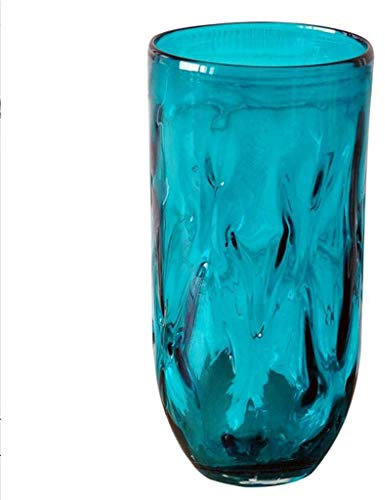 Jarrón de Zafiro para Sala de Estar, Transparente, de Vidrio teñido, Hecho a Mano, para Flores, para Sala de Estar, hogar, Enchufe, jarrón