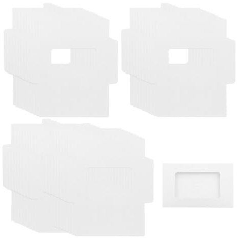 ONEBO 40 Pièces Boîtes en Papier Pliantes, Boîtes Carton avec Fenêtre, 15.1 x 10.8 x 0.5cm, Blanc, Protège postales en Papier Kraft, pour Carte Postale Vintage, Lettres, Cartes, Photos Stockage
