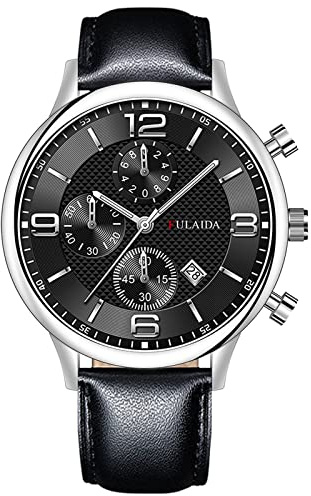 Mode sport män rostfritt fodral bälte kvarts analog armbandsur en tidmätare klocka män, b, En storlek