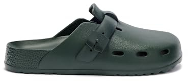 Scholl Bahia Clog, Zoccoli Unisex in Gomma da Mare o Giardinaggio - Verde Scuro - 41 EU