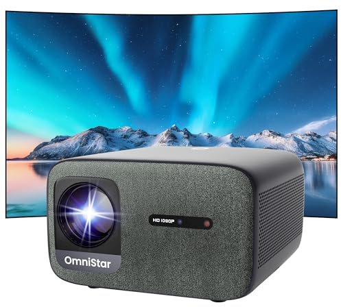 CASIRIS Omnistar Proiettore 1500 ANSI| Messa a fuoco automatica | Supporto 1080P Full HD 4K | Proiettore video Bluetooth 16:9 5G WiFi per TV Stick, Home Cinema, Ufficio, Club, Esterno